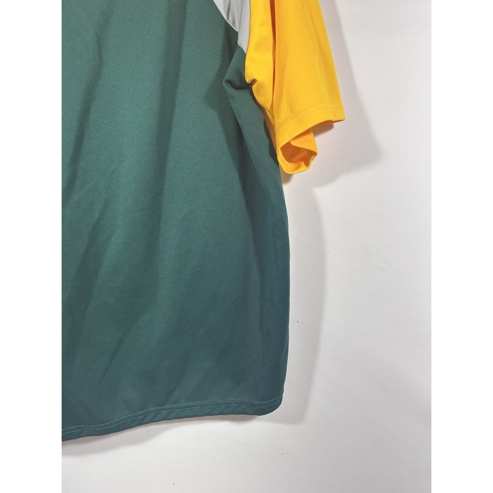 Oakland Athletics Pullover Mens XL Green Yellow 1 4 Zip MLB Fan Gear - Picture 10 of 16